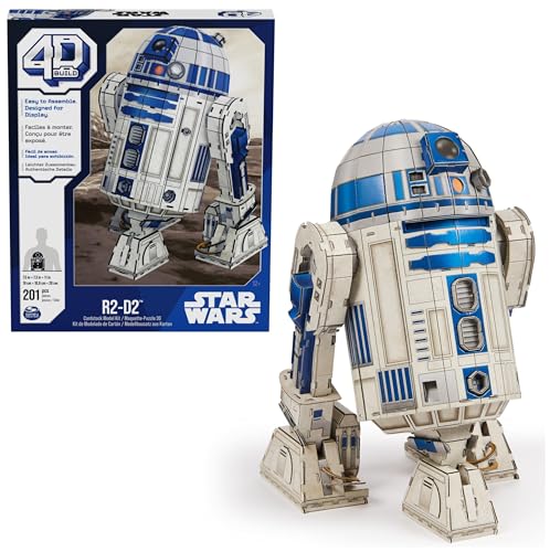 4D BUILD - Puzzle 3D Star Wars - Maquette Star Wars 201 Pièces - Droide R2D2 Inspiré de la Saga - Puzzle Adulte - Jeu de Construction à Collectionner - Jouet adulte - Jeu Enfant 12 ans et +