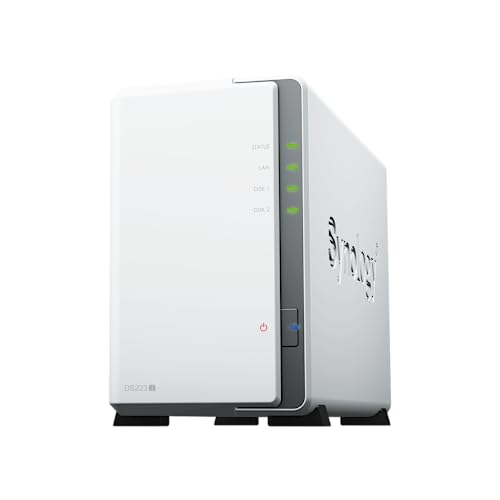 Synology DS223J NAS de Bureau 2 Baies, Blanc