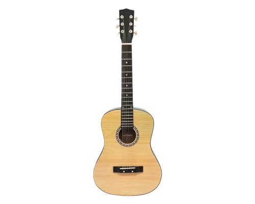 Lexibook Guitare Acoustique, 91 cm, Guide d'apprentissage Inclus, 6 Cordes en Nylon, Housse de Transport Incluse, Bois/Noir, K2200