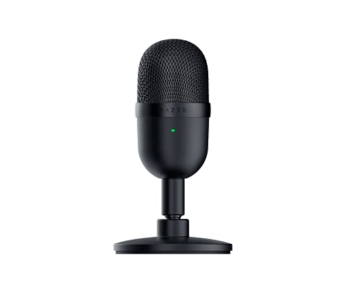 Razer Seiren Mini - Microphone à condensateur USB pour Le Streaming (Compact avec directivité supercardioïde, Support inclinable, Amortisseur de Chocs intégré) Noir