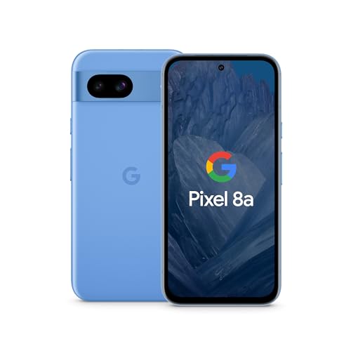 Google Pixel 8a – Smartphone Android débloqué avec Module Photo Pixel avancé, Une journée complète d'autonomie et Une sécurité Robuste – Bleu Azur, 128GB