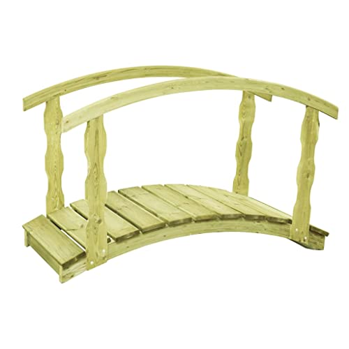 Générique Pont de Jardin B-Stock 170x74x105cm Bois Massif de pin imprégné,Maison & Jardin,Pelouses & Jardins,Vie en extérieur,Structures extérieures,Ponts de Jardin,Brun,125 LB,180175