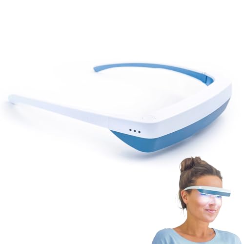 Luminette 3 Lunettes de luminothérapie - Lampe de Luminothérapie Portable pour les Troubles du Sommeil et le Blues Hivernal - Déjà Plus de 2000.000 Utilisateurs Satisfaits (Bleue)