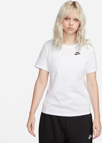 Nike Femme SW Club T-Shirt, Blanc., M EU