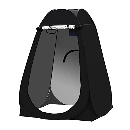 OFCASA Tente de douche pop-up portable avec sac de transport pour camping, pêche, plage, douche, se changer, 150 x 190 cm, noir