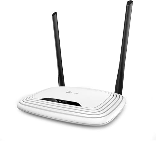 TP-Link Routeur WiFi N300 Vitesse WiFi jusqu'à 300 Mbps, WiFi bande de 2,4GHz, 5 ports (4 ports Ethernet ), 2 antennes externes, Contrôle parental, QoS, TL-WR841N Blanc, single band