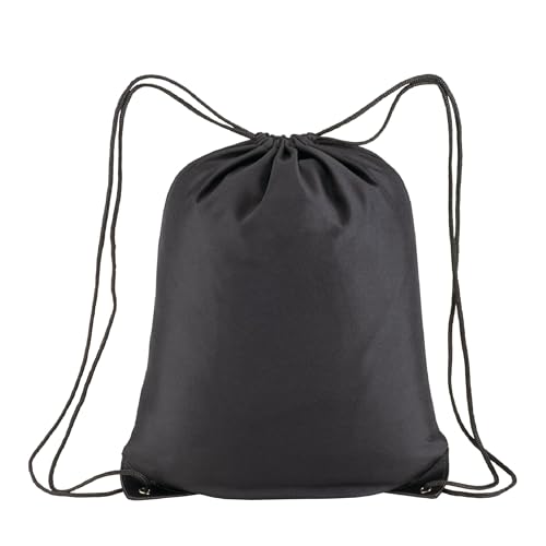 Artexia Sac à dos Sport Gym Sack Sport Gymnastique Natation Sac Cordon de Sport Imperméable Voyage Chaussures école maternelle Enfants Adultes Unisexe, Noir , 38x42cm