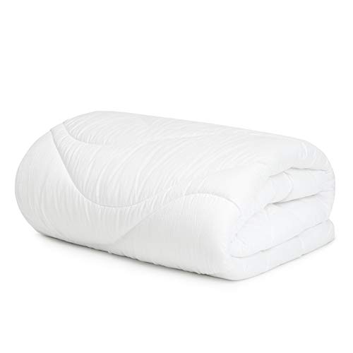 Fabsy Couette Simple et Propre - Couette Respirante 135 x 200 cm - Couette Toutes Saisons 350 g/m² - Seersucker en Microfibre gaufrée - Couette Lavable