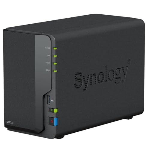 Synology 2-Bay DS223 Realtek-RTD1619B-CPU BRAS, Windows 10 Home