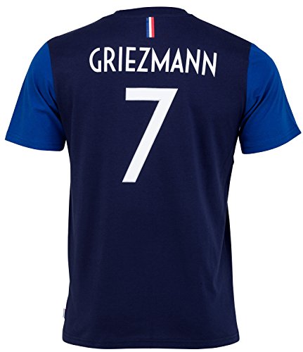 Equipe de FRANCE de football Manche courte T-Shirt FFF - Antoine Griezmann - Collection Officielle Taille Homme L