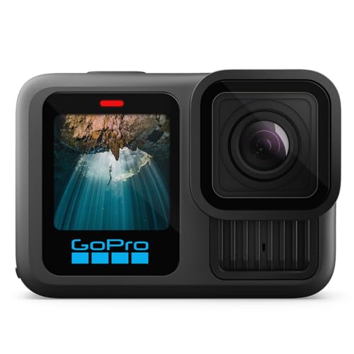 GoPro HERO13 Black - Caméra d'action étanche avec vidéo 5.3K60, Photo 27MP + compatibilité avec Les objectifs de la série HB