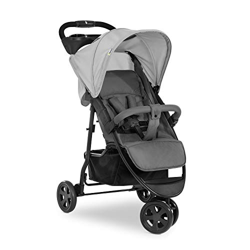 hauck Poussette Compacte 3 Roues Citi Neo 3, dès Naissance jusqu'à 22 kg, Pliable à 1 Main, Inclinable, Légère 7,3 kg, Porte-Gobelet, Grand Panier 3 kg, Gris