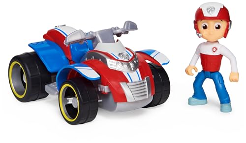 Paw Patrol - Pat Patrouille - VÉHICULE FIGURINE RYDER - Voiture 15cm Figurine Pat Patrouille À Collectionner - Pat Patrouille Jouet - Jouet Plastique Recyclé- Voiture Enfant - Jouet Enfant 3 Ans Et +