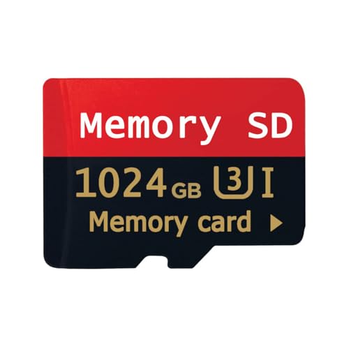 Carte Micro SD 1024 Go Carte Mémoire Micro SD Imperméable + Adaptateur SD pour pour Smartphones,Drones, Dash Cam, Camera, Tablette