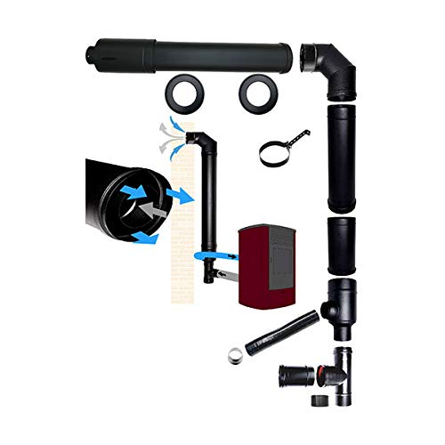 poêle à granulés fumées d'échappement d'air coaxiaux dn de combustion Kit 80-130 d'aspiration fabriqués en Italie.
