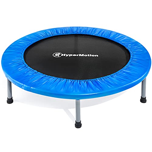 HyperMotion, Trampoline Fitness Charge Max 100 Kg - Diamètre 91 cm - Trampoline Pliable Intérieur/Extérieur Convient au Jardin - Stable 6 Pieds avec Capuchons Antidérapants - Confort 36 Ressorts.