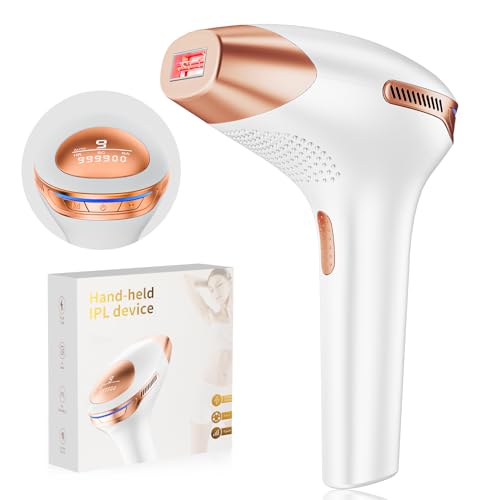 Épilateur Lumière Pulsée, IPL Épilateur Laser avec Fonction 3-en-1 et 21J et 9 Niveaux d'énergie, 600NM-1200NM Épilation laser pour Femme et Homme, Visage, Corps