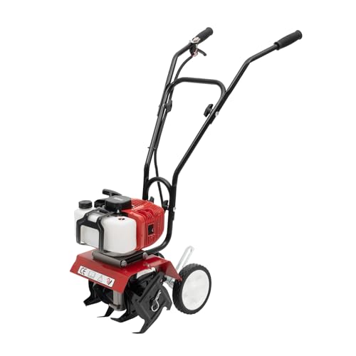 BJTDLLX Motoculteur à Essence 52 cc - Moteur à 2 Temps - Mini Labour - Cultivateur Professionnel