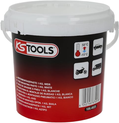 KS Tools - 100.4025 - Seau de graisse à pneu 1kg - Pâte de montage pneu pour démonte pneu
