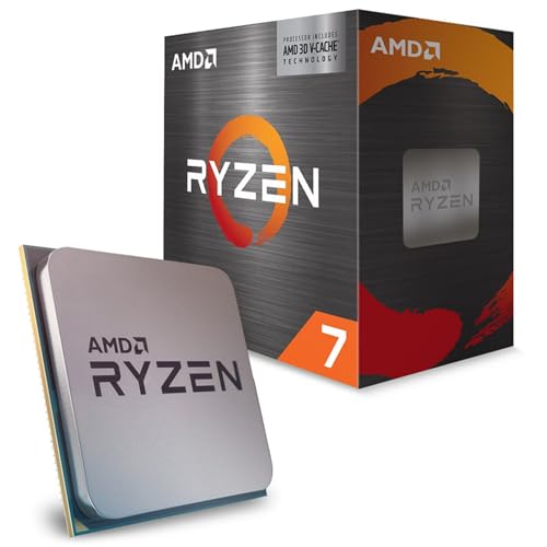 AMD Ryzen™ 7 5700X3D Processeur, 8 Cœurs/16 Threads Débridés, Architecture Zen 3, 100MB L3 Cache, 105W TDP, Jusqu'à 4,1 GHz Fréquence Boost, Socket AM4, DDR4 & PCIe 4.0, sans Ventirad