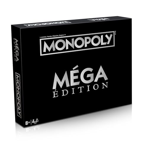 Winning Moves Monopoly Mega en français - Jeu De Plateau 8+ - Jeu de Société pour 2 à 6 Joueurs - Jeux de Société Famille en français