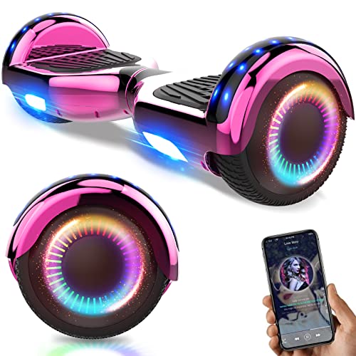 GeekMe Hoverboards, Hoverboards pour Enfants, Hoverboards avec Haut-Parleur Bluetooth, Belles lumières LED, Cadeau pour Enfants