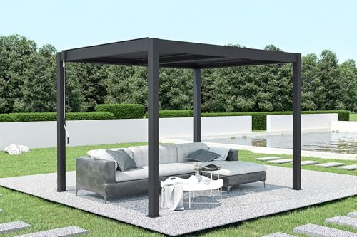 Cazeboo Pergola bioclimatique Santa 3x2,5m Aluminium Gris