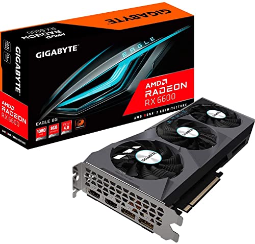 GIGABYTE RX6600 EAGLE-8GD GV-R66EAGLE-8GD gddr6 Noir, AMD Radeon RX 6600