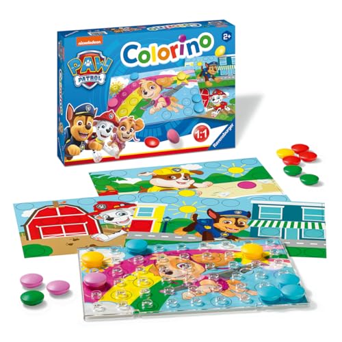 Ravensburger - Colorino - Pat'Patrouille- Jeu Éducatif - Jeu d'apprentissage des couleurs et manipulation - Motricité et créativité - À partir de 2 ans - 20906, Centre