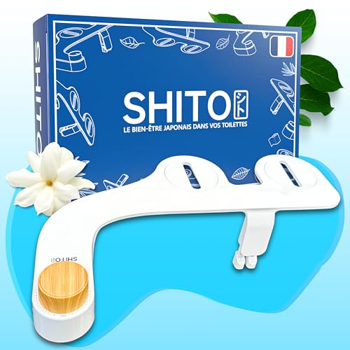 SHITO - Toilette Japonaise - Kit Bidet WC Japonais Complet - Marque Française Garantie 3 Ans - Installation Facile - Remplace votre Douchette WC - Économique Hygiénique & Écologique - 3 Modes