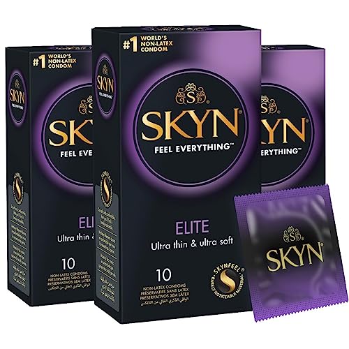 SKYN Lot de 3 packs de 10 Préservatifs Elite Sans Latex - Ultra Fins