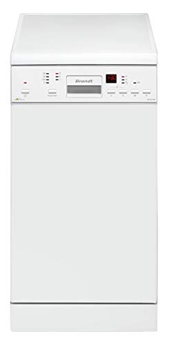 Lave-vaisselle pose libre BRANDT DFS1010W - 10 couverts - L45cm - 47 dB - Blanc