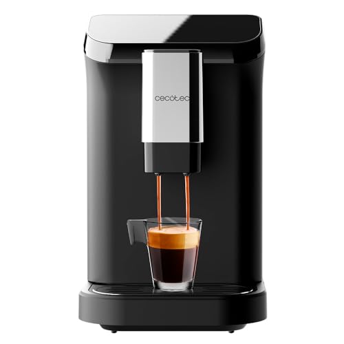 Cecotec Cafetière Superautomatique Cremmaet Macchia Black. 1350 W, Thermoblock, Pompe à Pression de 19 bars, Système Plug&Play, Réservoir de Café avec Moulin Intégré, Nettoyage Automatique