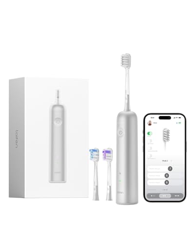 Laifen Wave Brosse à dents électrique, oscillation et vibration, pour adulte, avec 3 têtes de brosse, IPX7, étanche, magnétique, rechargeable, pour voyage, en aluminium