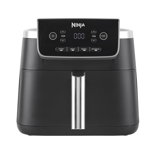 Ninja Air Fryer MAX PRO, Friteuse sans huile, 6,2 L, grand tiroir, 3-en-1 (Air Fry, rôtir, cuire), taille familiale, cuisson des surgelés, revêtement antiadhésif, numérique, gris, AF180EU