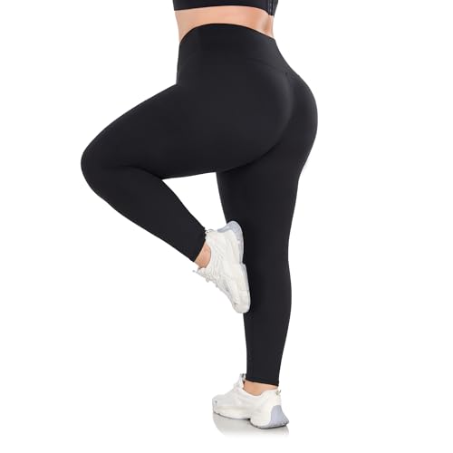 Somdiffy Legging de Sport Femme Grande Taille Pantalon Yoga Femme Taille Haute Opaque Collant Sport pour Femmes