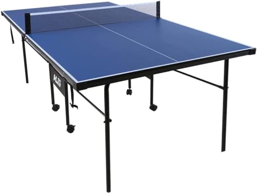 HLC Table de ping-Pong Pliable, 12 mm d'épaisseur, Plateau MDF, Pieds en Acier, avec Sac de Transport, 206 x 114,5 x 76 cm