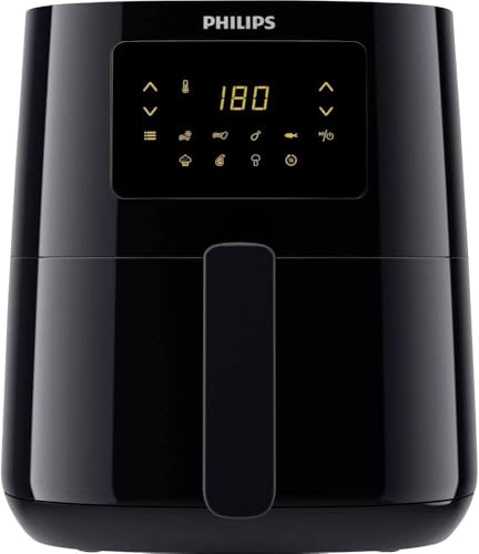 Philips Domestic Appliances Airfryer Série 3000 L, 4.1L (0.8Kg), Airfryer 13 en 1, 90% de graisse en moins grâce à la technologie Rapid Air, Digitale, Application de recette (HD9252/90)