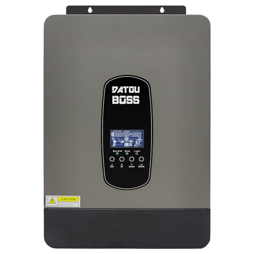 DATOUBOSS 6200w Onduleur Hybride 48v, Onduleur Solaire Hybride 48v Onde Sinusoïdale Pure, 48v DC à 220v/230v AC avec Contrôleur Solaire 110A MPPT, Fonctionne avec Une Batterie au Plomb et au Lithium