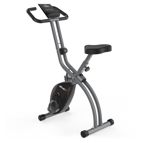 Vélo d'exercice pliable ATIVAFIT 8 niveaux de résistance F-Vélo avec capteur de fréquence cardiaque + support de téléphone