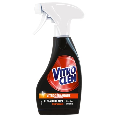 Vitroclen Spray Nettoyant Plaque Vitrocéramique Dégraissant Quotidien Sans Rayer et Ultra Brillance - 250 ml