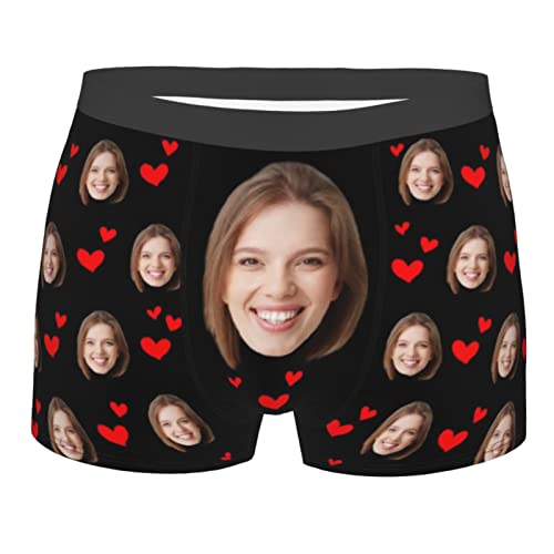 Naispanda Boxer Briefs Caleçons Personnalisé Pour Homme Avec Photo Drôle De Visage Sous-vêtement Short Pour Petit Ami Mari Anniversaire Fête Des Pères Cadeaux Pour Lui