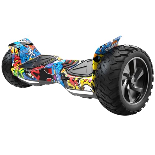 RCB Hoverboard 8,5" Tout Terrain, APP contrôle, LED Bluetooth intégrée avec Moteur Puissant, Hover Board Auto-équilibrant, cadeau pour Adolescents & Adultes