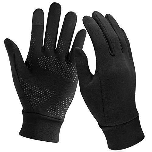 Unigear Gants Doublure Chauffants, sous Gants à Écran Tactile Gants de Cyclisme Gants de Course à Pied Coupe-Vent Respirant Antidérapant Idéal pour Vélo Exercice Sport Running Ski Snowboard Moto