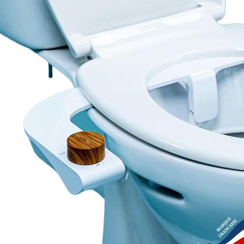 BIDET BOKU Toilette Japonaise - Marque Française, Qualite supérieure - Kit Installation WC Japonais Facile 1 Tuyau + 1 Adaptateur - Hygiènique, Ecologique et Economique - 3 modes, Autonettoyant