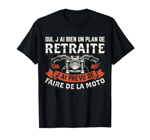 T-shirt Motard Homme Moto Retraite Cadeau Motorcycle Motards T-Shirt