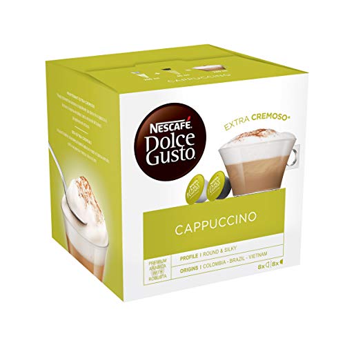 Nescafé Dolce Gusto Cappuccino - Café Gourmand - 16 Capsules (1 boîte x 16) 186,4g