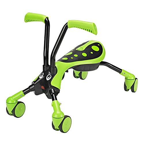 Scramblebug Hornet Vert|Premier Velo Bébé Draisienne pour les enfants 1-3 ans| Intérieur et Extérieur|Porteur à 4 roues sans pédales pliable en 3 clics | Garçons et Filles