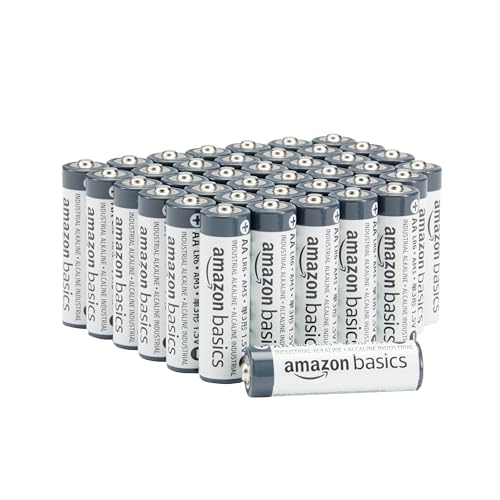 Amazon Basics Lot de 40 piles alcalines industrielles AA, 1,5 V, durée de conservation de 5 ans