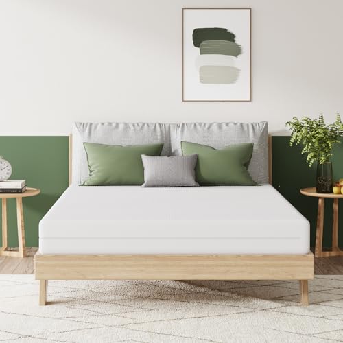 Novilla Matelas 140x190, 14CM, Matelas en Mousse en Matériau Bambou, Certifié Sûr et Fiable par CertiPUR-US et Oeko-TEX, Démontable et Lavable, Tissu Doux pour La Peau, Soutien Confortable